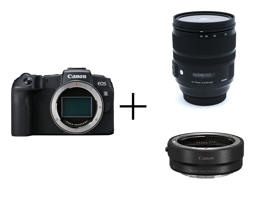 Canon EOS RP マウントアダプター付きSIGMA 24-70mm F2.8ズームレンズセット