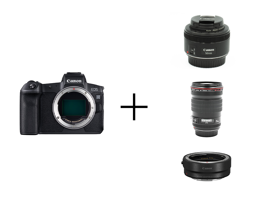 Canon とろけるボケ感をつくるポートレートセット EOS R + マウントアダプター + 50mm F1.8 + 135mm F2