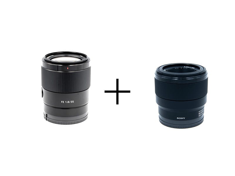 SONY スナップ撮影向きF1.8単焦点レンズセット 35mm + 50mm