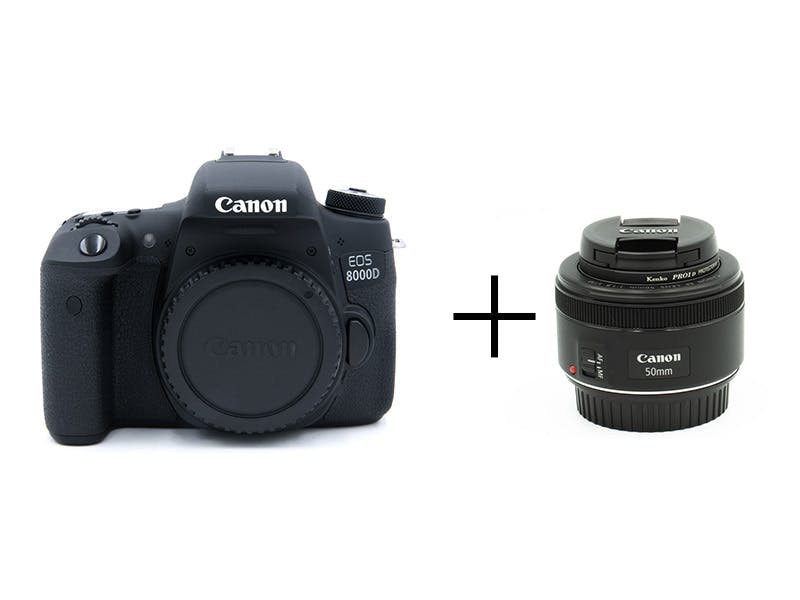 Canon バリアングル液晶＆タッチパネル一眼レフセット EOS 8000D + 単焦点 50mm F1.8